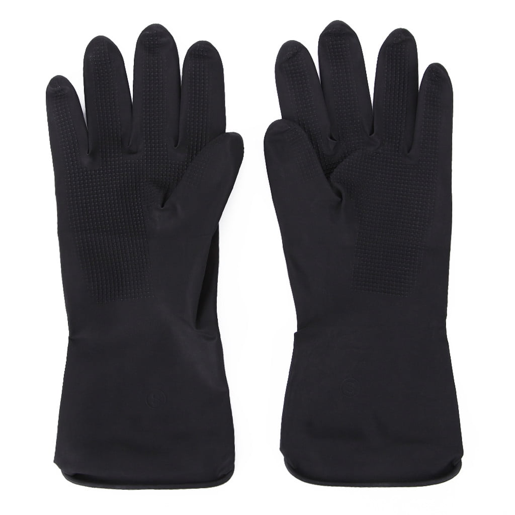 Buy Black Rubber Latex Gloves Waterproof Salon Hair Color Gloves Thick  Protective BG8 Online at Lowest Price in Ubuy Botswana. 1484233043